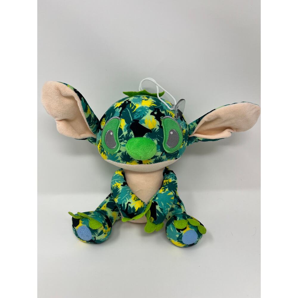 Jungle Print Stitch Plush Toy Window Clinger Camo Green Yellow Suction Cup Cling